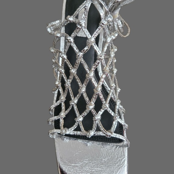 ASOS Women's Silver Strappy Sandals New Size 7 - Picture 5 of 7